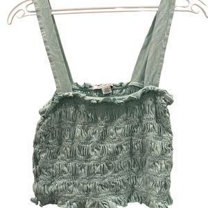 Women's American Eagle Teal Blue Cropped Tank Tube Top Size S